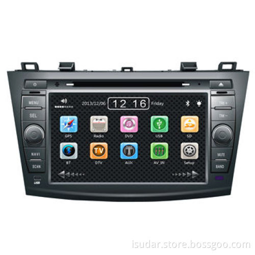 Car Multimedia Players for Mazda 3 2010-2012 with CD/MP3/DVD/USB and 8-inch TFT Monitor